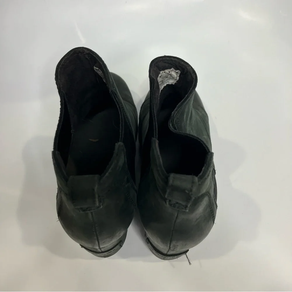 Sorel Black Leather Ankle Wedge Boot - Picture 5 of 9